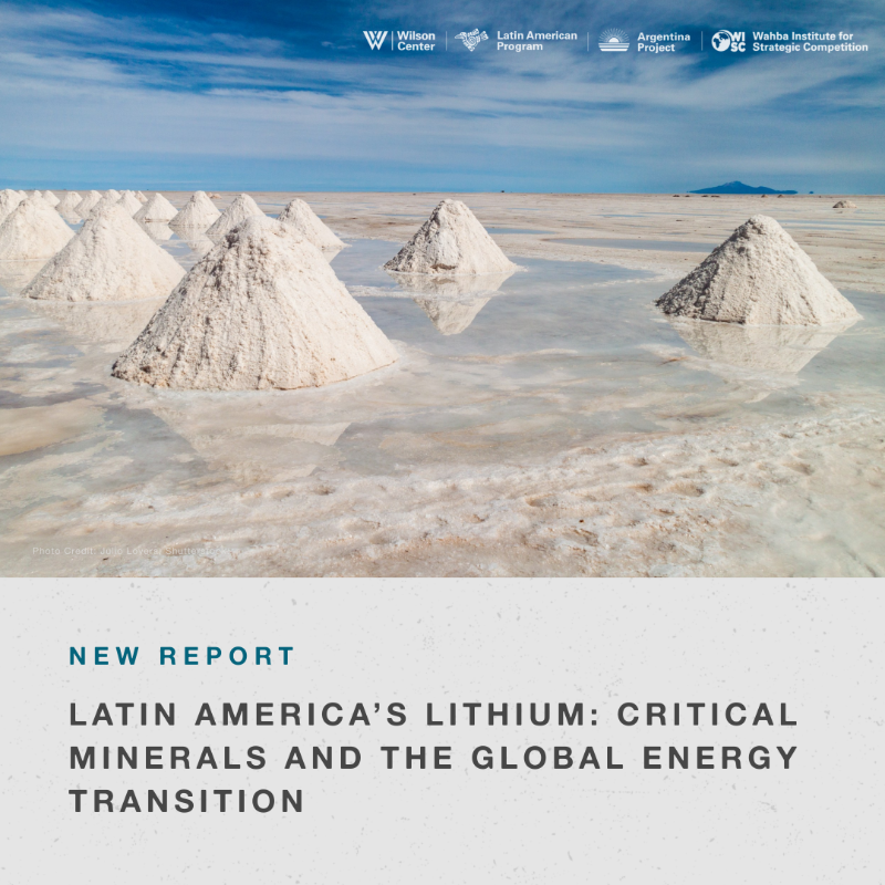 LATAMProg's tweet photo. In this new @TheWilsonCenter @LATAMProg report, @benchmarkmin’s @hjesanderson, @IUONeill’s John Graham and John Rupp, and @dundeeuni’s @AnaEBastida examine Latin America’s enormous potential to supply the lithium needed to drive the global energy transition.
