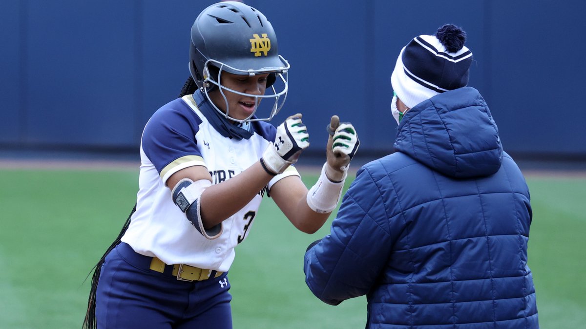 NDsoftball's tweet photo. Senior weekend coming up! Join us as we celebrate the careers of our 5 seniors and 2 grad students. Leea's been a mainstay in the outfield grass since her arrival, starting in 156 games. 

#GoIrish☘️ https://t.co/uhfeplh5V1