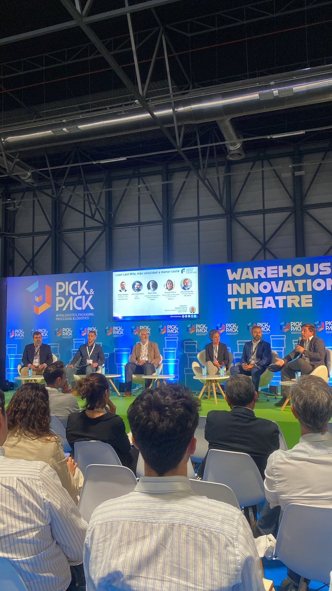 Warehouse Innovation Theatre- Lean Last Mille más velocidad a menor coste mesa redonda con Angel Batalla @lastmileteam, Adria Quintana #FACTIC, Pedro Diez @YadeaGlobal, Raquel Pérez @hedylalogistics y Alfonso Martín @FIELDEAS modera Ramon García @CELlogistica #PICKPACK2023