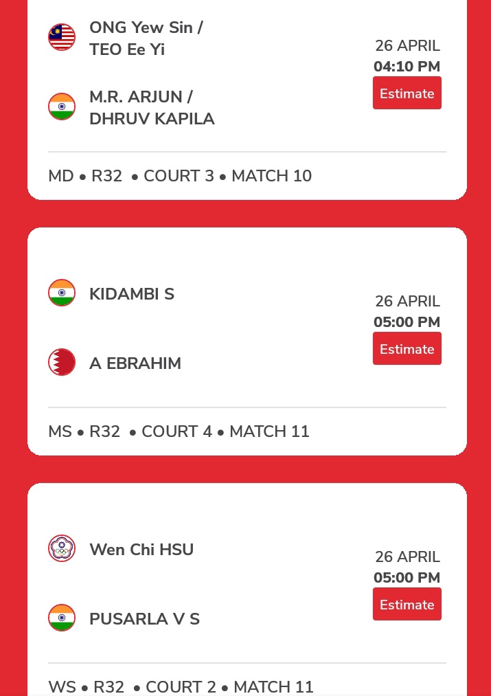 Just Badminton on Twitter "Schedule for Tomorrow Main Draw matches start Streaming Badminton