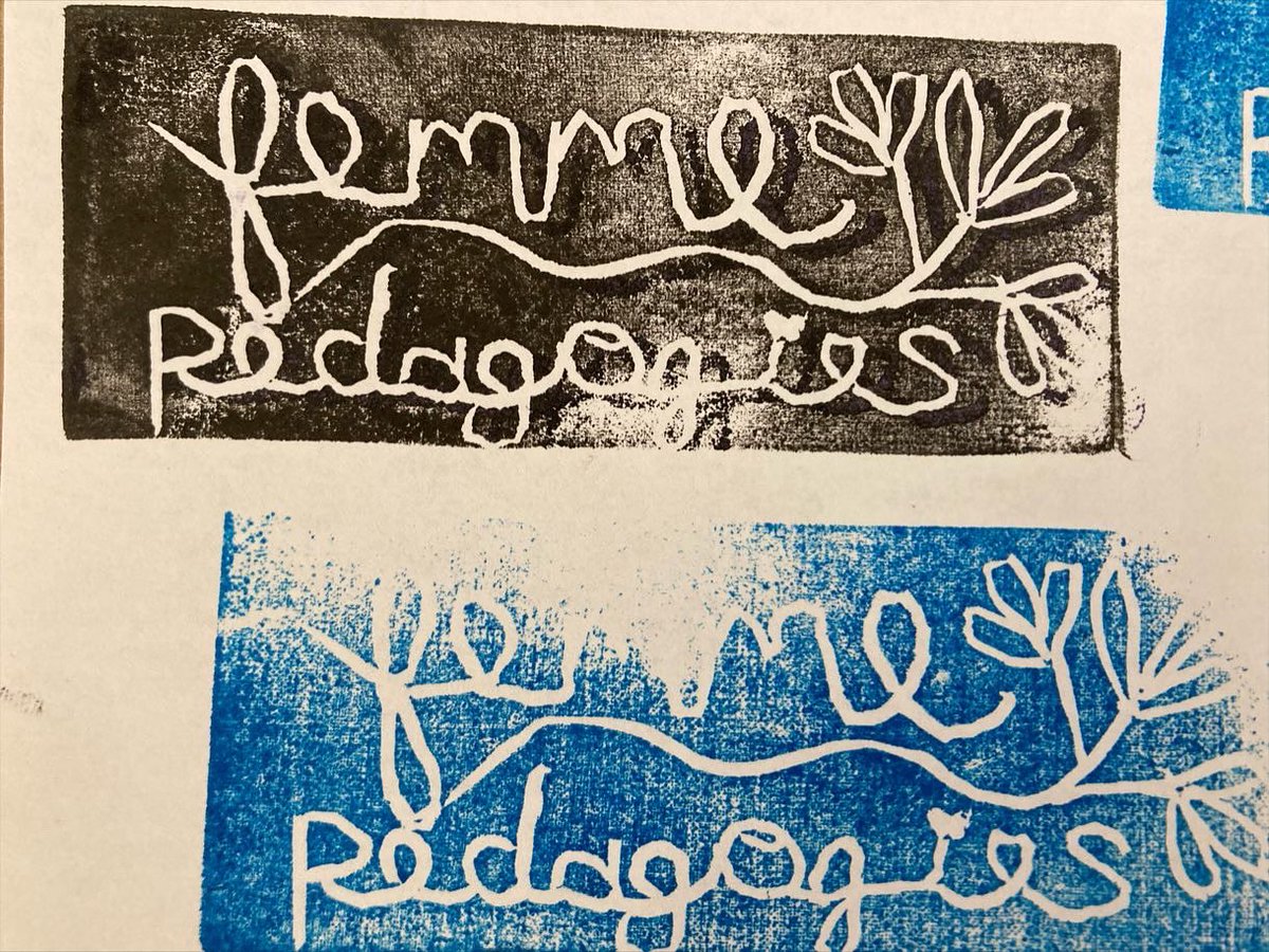 We had such a lovely Sunday, making #queer #art & #joy with @flourishfestival at @charlottestreetarts. Here are some of the #linoprints folks made as a part of the workshop. The 4th image is inspired by @jessfields’ AERA paper, which some of us are still thinking about. ❤️❤️❤️
