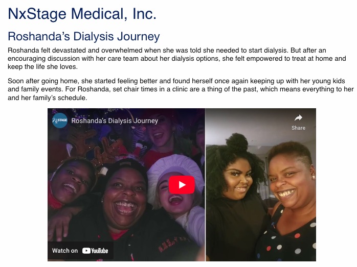 Shoutout to this week’s Home Dialysis Central Sponsor Spotlight: @NxStage! Their home dialysis options are changing lives like Roshanda's. homedialysis.org/sponsors/suppo…