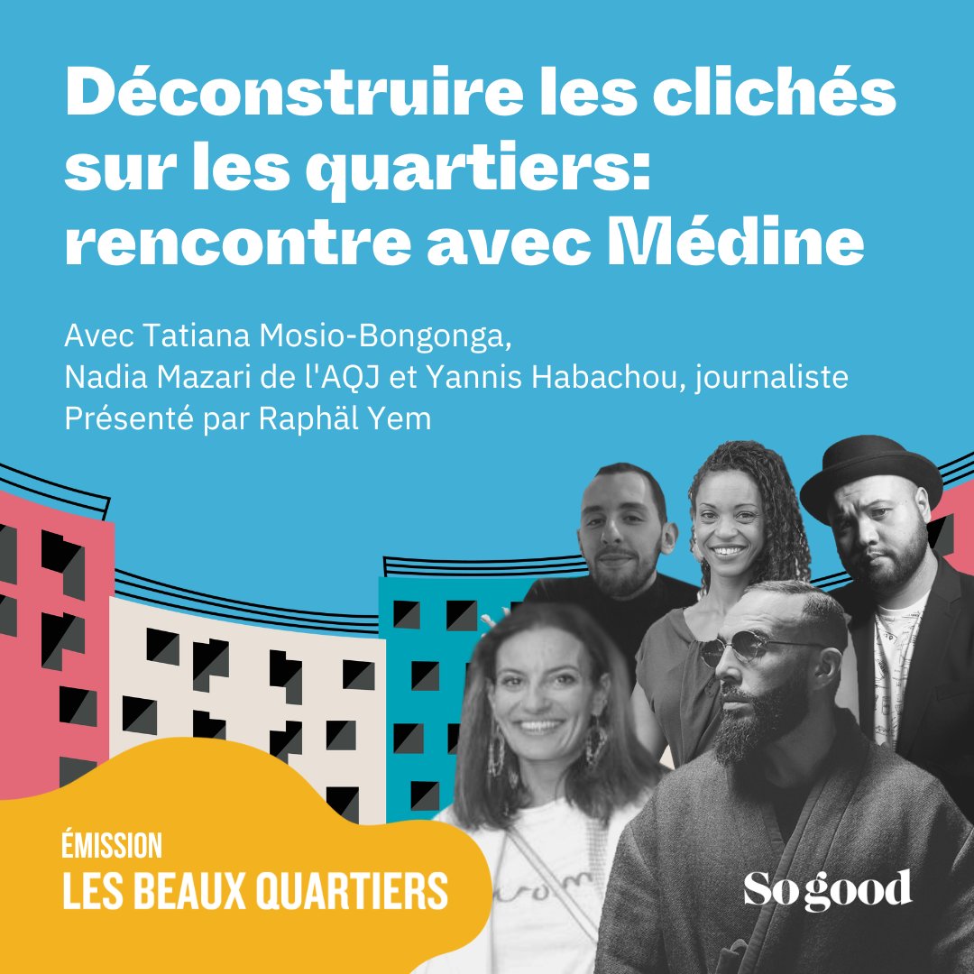 Les Beaux Quartiers sont de retour !!!🎧
Direction <a href="/hsc_14200/">Ville Hérouville Saint-Clair</a>, avec <a href="/TatMosio/">Tatiana-Mosio BONGONGA</a> funambule soutenue par la Fondation BNPP, <a href="/RaphalYem/">Raphäl Yem</a> &amp; <a href="/Medinrecords/">Médine</a> pour "déconstruire les clichés sur les quartiers". #ProjetBanlieues

Bonne écoute sur <a href="/SoGood/">。。。。。。。。。。</a> 🔗sogoodstories.com/episode/decons…