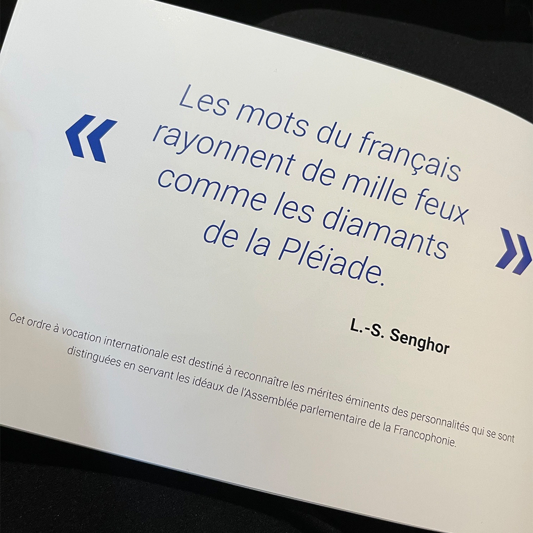 2/2 « Les mots du français rayonnent de mille feux, comme les diamants de la Pléiade » (L.-S. Senghor). Félicitations aux récipiendaires : <a href="/dennis_dawson/">Former Senator Dennis Dawson</a>, <a href="/RobertAubinNPD/">Robert Aubin</a>, Gaston Bernier, <a href="/SBoucherMP/">Sylvie Boucher</a>, Nicole Buteau, Louise Lacoursière et <a href="/MathieuFleury/">Mathieu Fleury</a>. #CAPF