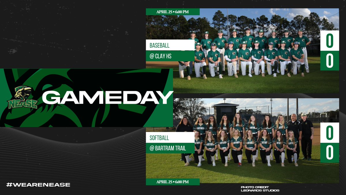 Good luck Baseball and Softball today on the road!