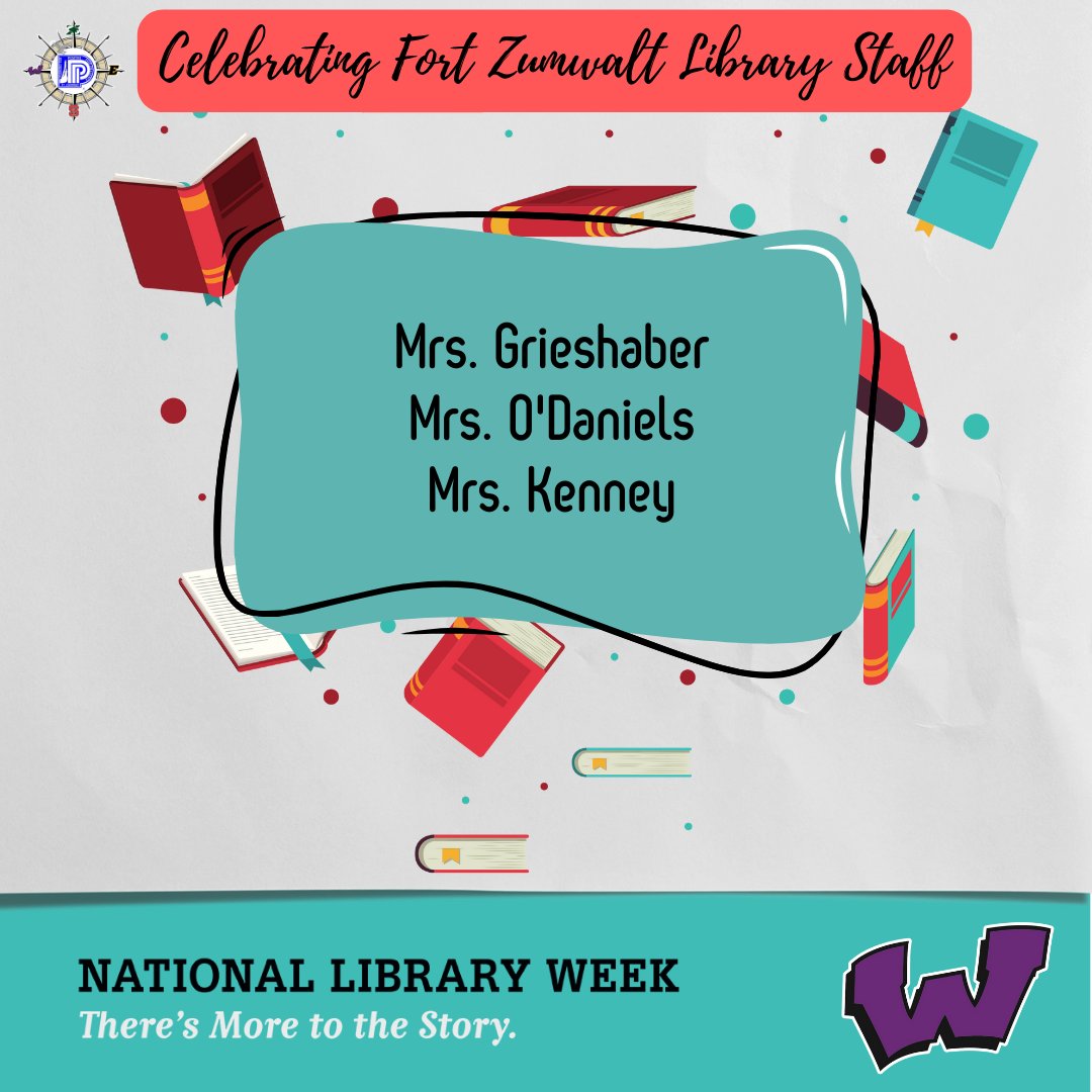 Let's celebrate the inspiring library staff at FZ West High!  These women work hard every day to make the library a space where students and staff want to be! Keep up the great work, Mrs. Grieshaber, Mrs. O'Daniels, &amp; Mrs. Kenney! @ZumWestHigh <a href="/fzwestlibrary/">FZ West High Library</a> #NationalLibraryWeek