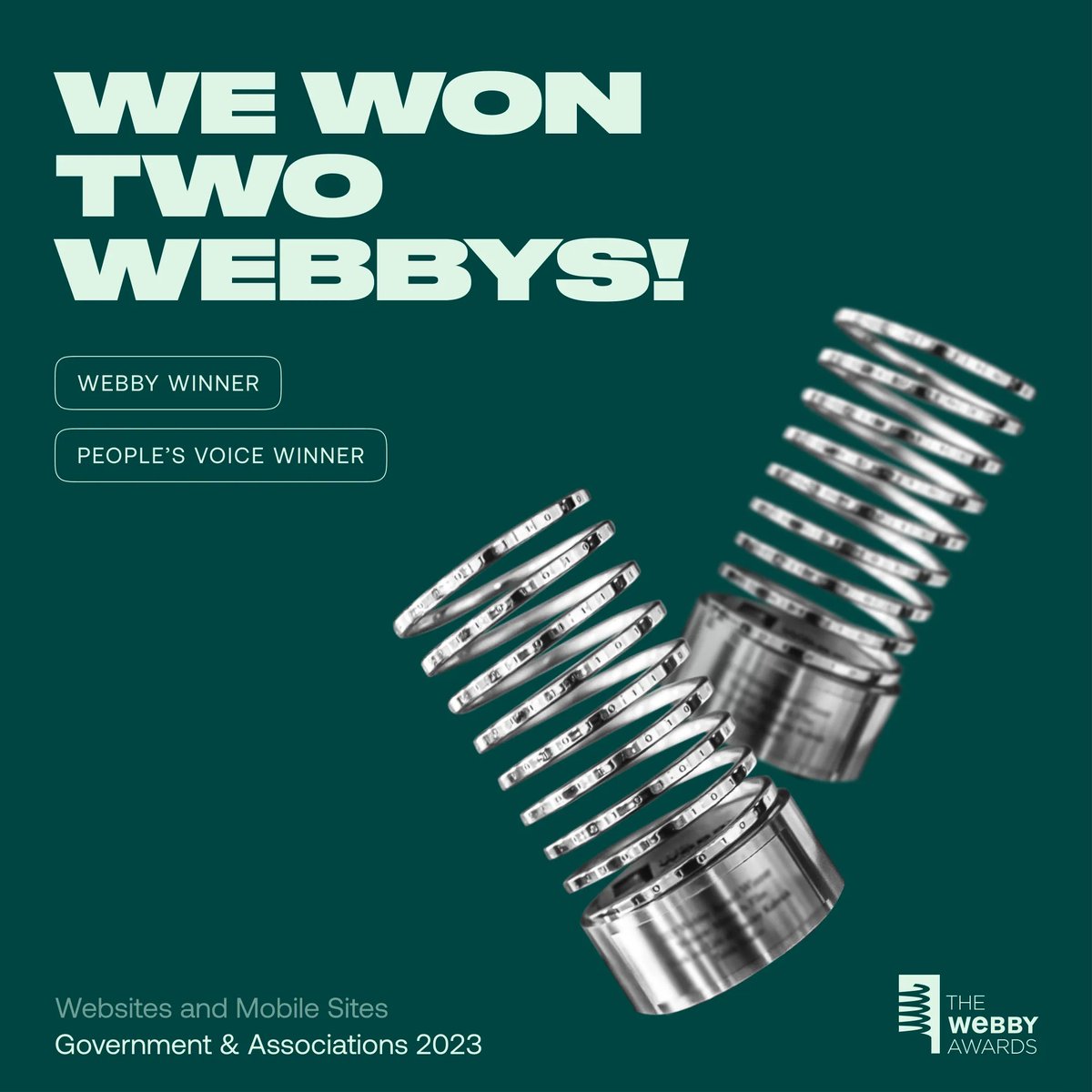 tubikstudio's tweet photo. Thrilled to announce that we have won 2 Webby awards for Decriminalize Poverty! 
Huge congrats to Zealous and all the team behind the project.
Thank you all who voted for us, and for the honor of being The People's Voice choice at @TheWebbyAwards
https://t.co/aKtedk9XDK https://t.co/PGOKaBc6FZ