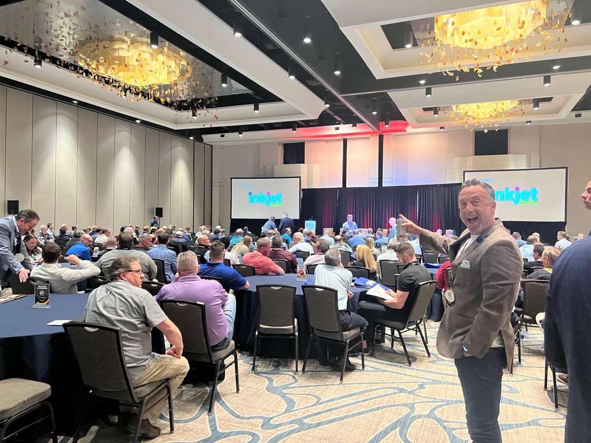 directmail20's tweet photo. We're in Austin, Texas at Inkjet Summit sharing ideas with all these printing industry leaders! #directmail #print #inkjetsummit https://t.co/siRLEE1Hsh