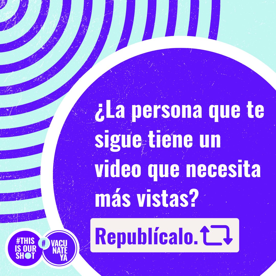 Tú puedes ayudar a tus seguidores que te siguen promoviendo su contenido. Cuando republicas o reaccionas a su video, se extiende su audiencia. Como recompensa, ellos podrían hacer lo mismo por ti en el futuro. #ThisIsOurShot #VacunateYa