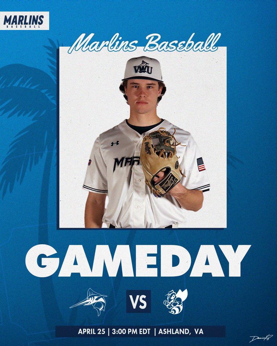 The @vwubaseball team is on the road today to take on the Yellow Jackets of Randolph-Macon with a first pitch set for 3:00 PM EDT. Watch the game at the links below! 🎥 rb.gy/yqxfh 📊 rb.gy/n83q4 #BeatRM // #WeTheBeach // #MarlinNation