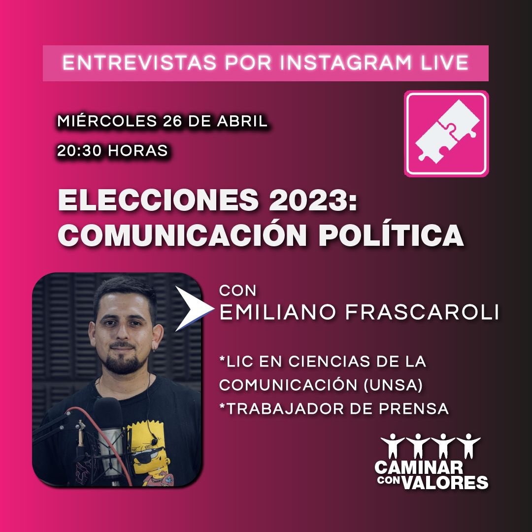 Agendá este miércoles ⏰ seguinos en 👉🏽 instagram.com/caminarconvalo…