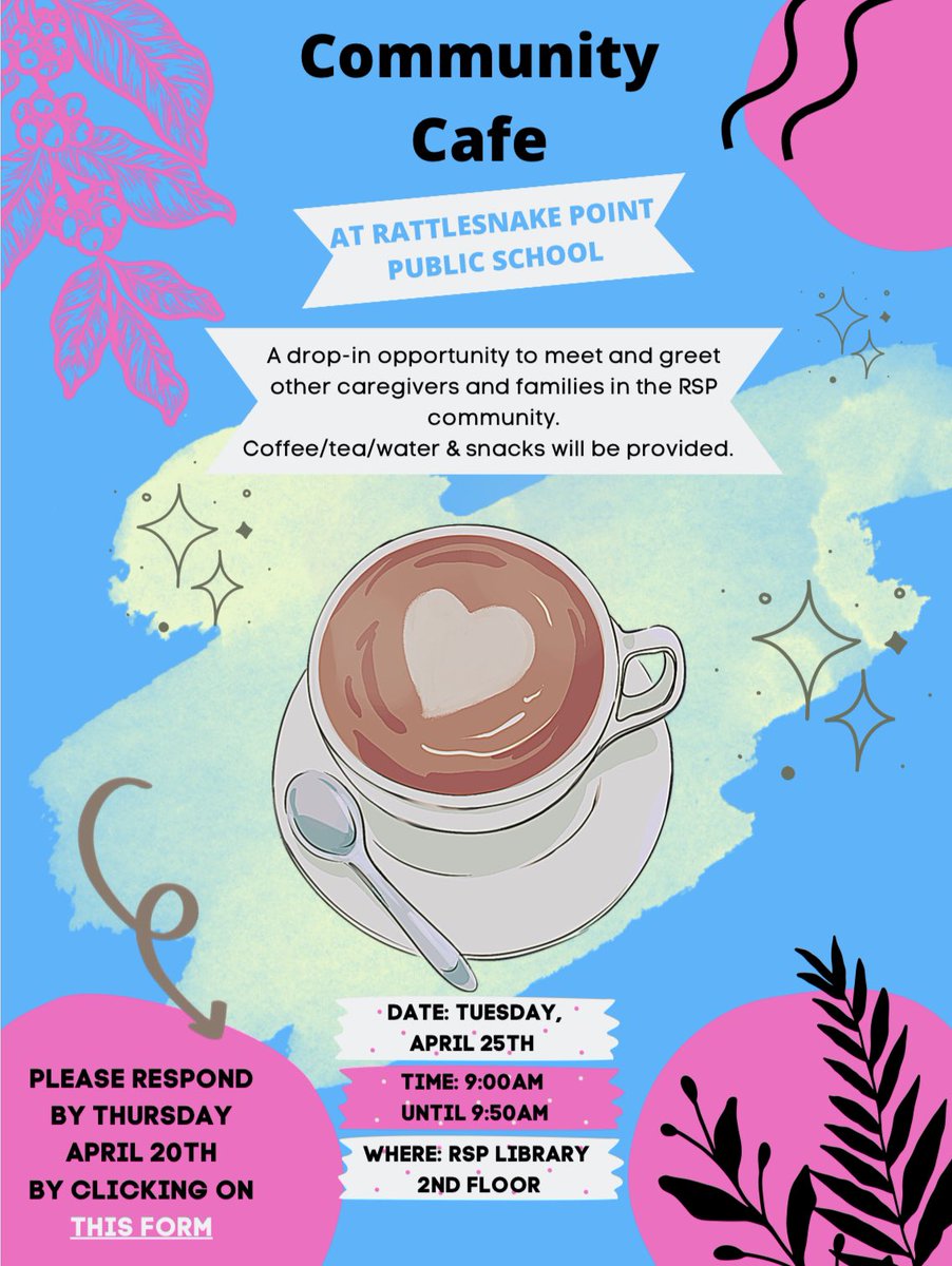 RSP_ESL's tweet photo. We are so incredibly grateful for those who were able to join us for our first ever Community Cafe today. Looking forward to re-building our village together. 🥰

Keep an eye out for an email invite to the next Cafe, RSP, to meet other parents, and staff! https://t.co/M5H7XsjrzR