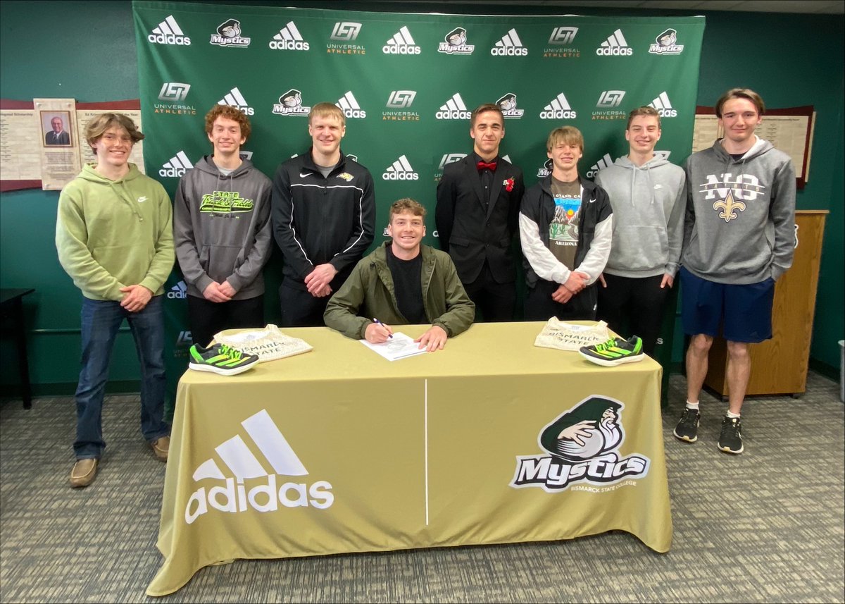 Congratulations to Eric Hasby! He signed with Bismarck State <a href="/Bismarck_State/">Bismarck State College</a> to participate in Trac &amp; Field and Cross Country <a href="/bscmystics_xctf/">Bismarck State College XC/TF</a>. Good luck, Eric! <a href="/LHS_TandF/">Legacy High School Track & Field</a> #saberpride