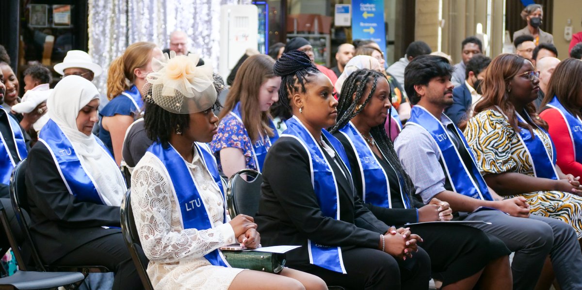 LTUArtsSci's tweet photo. Lawrence Tech celebrated the graduation of students from diverse backgrounds and identities on Sunday in its inaugural Circle Celebration, organized by LTU's Office of Diversity, Equity and Inclusion. 💙🤍

Learn more 👉 https://t.co/p5FWdpKCc3

@odei_ltu #WeAreLTU https://t.co/xMXMvWTWcl