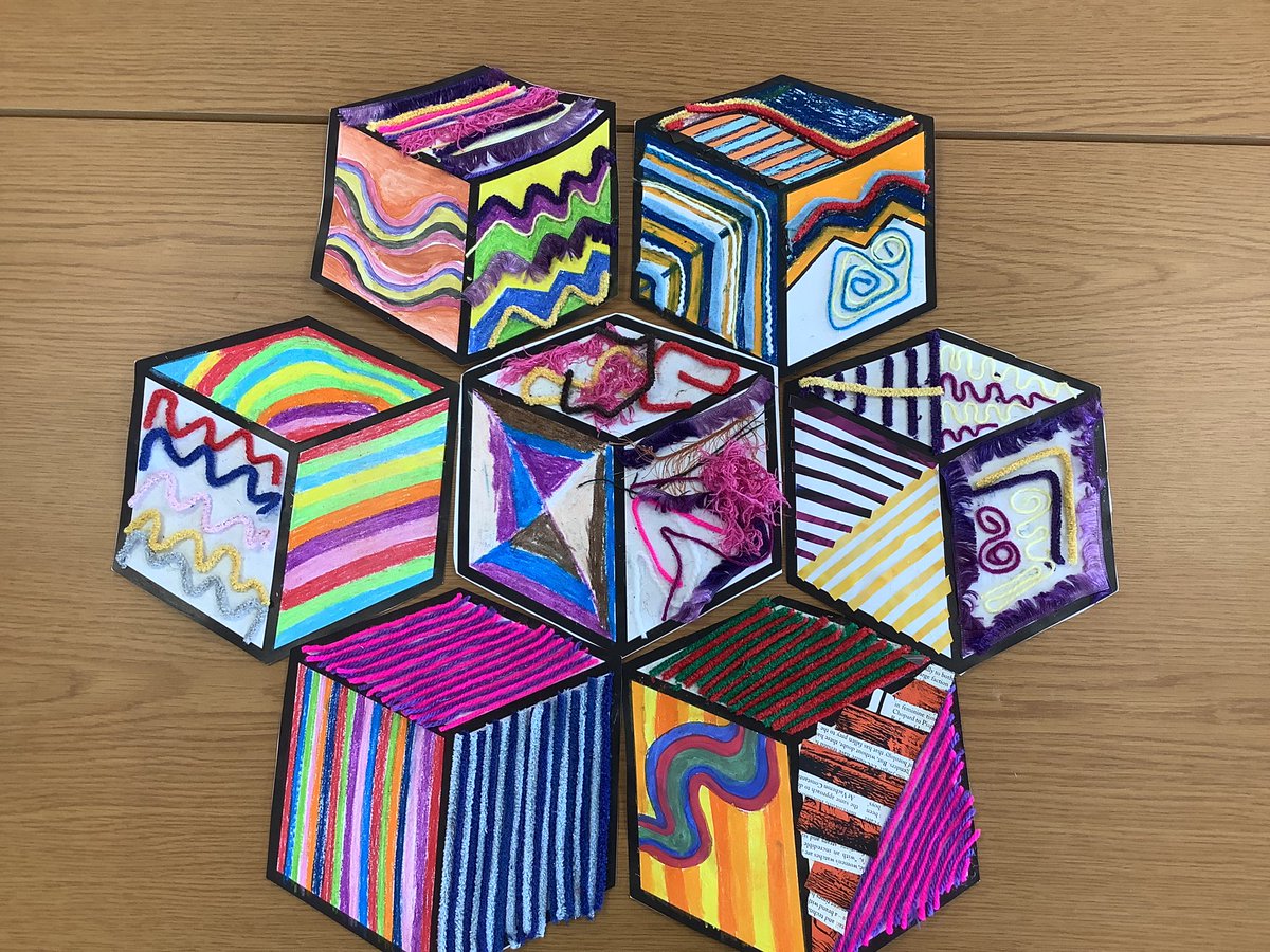 DelphSide's tweet photo. Our Adult Art session was bursting with colour today, as we looked at the artist Sol Lewitt. 🎨With a focus on pattern, we use many different materials to create our own pattern cubes.🌟
#enjoy #embrace #evolve
@PaulCarneyArts @theartcriminal @NSEAD1 @accessart https://t.co/a1Fj1mpZYD