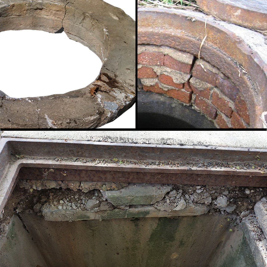 CretexSP's tweet image. Did you know? Concrete/mortar rings were never intended to stand up to salt and other chemicals used to clear snow and ice. Because of this, they tend to crack under harsh conditions and deteriorate due to prolonged salt and chemical exposure. cretexseals.com/deteriorating-…