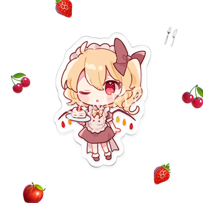 メイドフランちゃんアクキー入稿した不備なければ例大祭もっていきます 