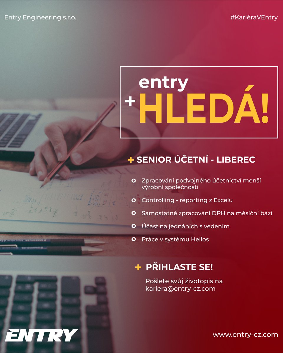 EntryTechNews's tweet photo. Hledáte práci v Liberci?📍

Do týmu v Liberci hledáme novou kolegyni, nebo kolegu! Umíte v programu Helios a máte zkušenosti s účetnictvím? Máme pro Vás skvělou příležitost, jak nastartovat Vaši kariéru! 🚀

👉 https://t.co/ptXHE8FiD3 https://t.co/OZCLJShi5E