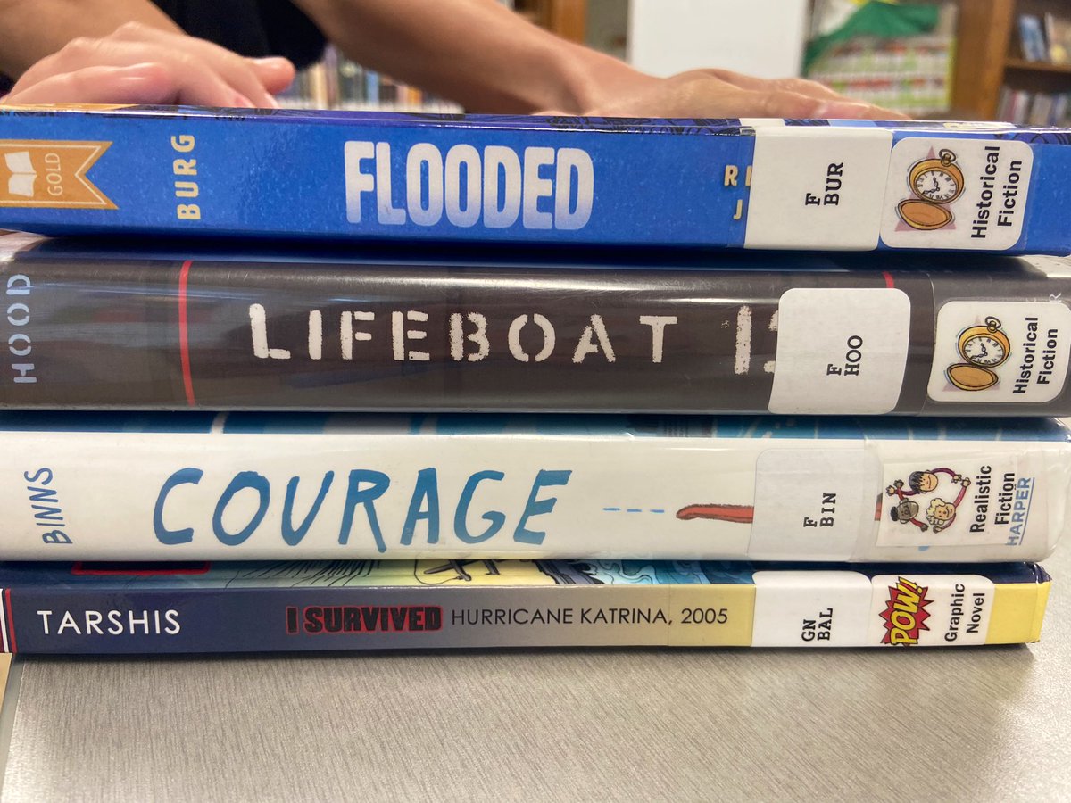 5th graders @BattleGroveES created Book Spine Poems today for National Poetry Month. I had to share this amazing stack! 💙 #bcpslms @laurenTarshis @sHood125 @barbarabinns