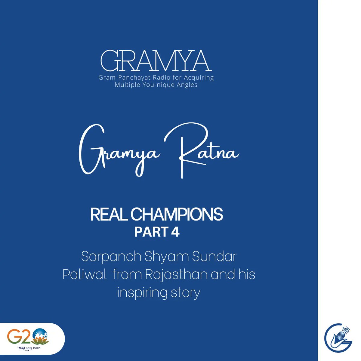 GramyaIndia's tweet photo. Shyam Sundar Paliwal, the Sarpanch of Pilantari village, Rajasthan, took it upon himself to plant 111 trees when he lost a daughter, setting a precedent for the village to celebrate every girl child's birth by planting a sapling.

#Salute #reallifeheroes #Grassrootleaders #Gramya https://t.co/pWujsuFDLl