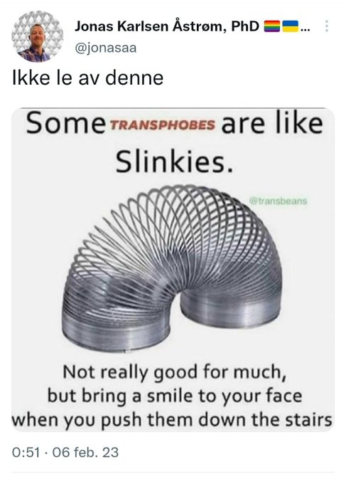 MissGendering's tweet photo. Dette "flotte motinnlegget" er skrevet av en person som mener det eneste feminister er gode til, er at det får deg til å smile dersom du dytter dem ned trappa. 

Han etterlyser i innlegget et "høyere nivå" fra Ørjasæter. https://t.co/Q7B4IdlCMV