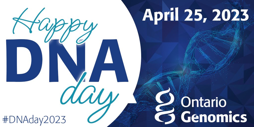 #DYK that April 25th is national #DNADay 🧬📅 ?

At <a href="/ontariogenomics/">Ontario Genomics</a>, we aim to unlock the #PowerOfDNA and #genomics to help solve climate change🌏, food insecurity 🌱 &amp; acute and chronic illness🤒.

Visit our website to learn more: 🔗ontariogenomics.ca/news-events/on…

This 🧵 has more ℹ️