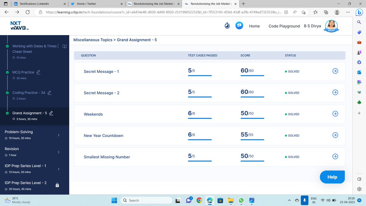 DivyaDi06945381's tweet image. I successfully completed My Python Miscellaneous Topics coding Miscellaneous Topics &amp;gt; Grand Assignment - 5 #python #miscellaneous #codingpractices #happycoding.