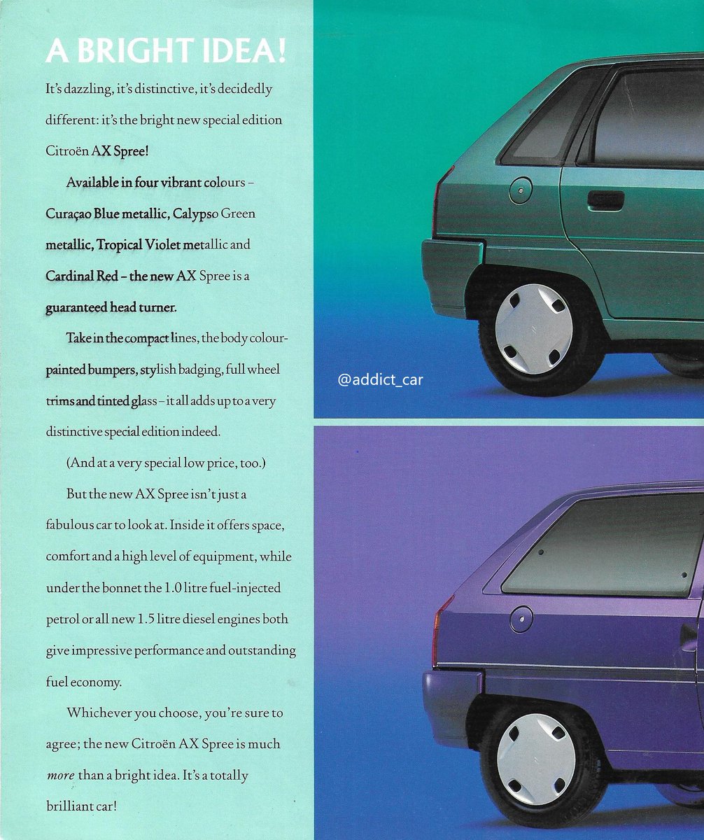 Car Brochure Addict on Twitter "Special edition time Citroën AX Spree