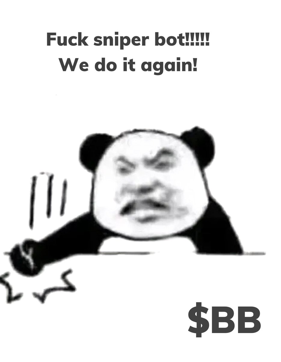 Unfortunately, while the sniper bot made a profit, $BB suffered losses and was negatively impacted

No problem! We can do it again fam!

News coming soon

$BB #Bibo #Lotto #meme