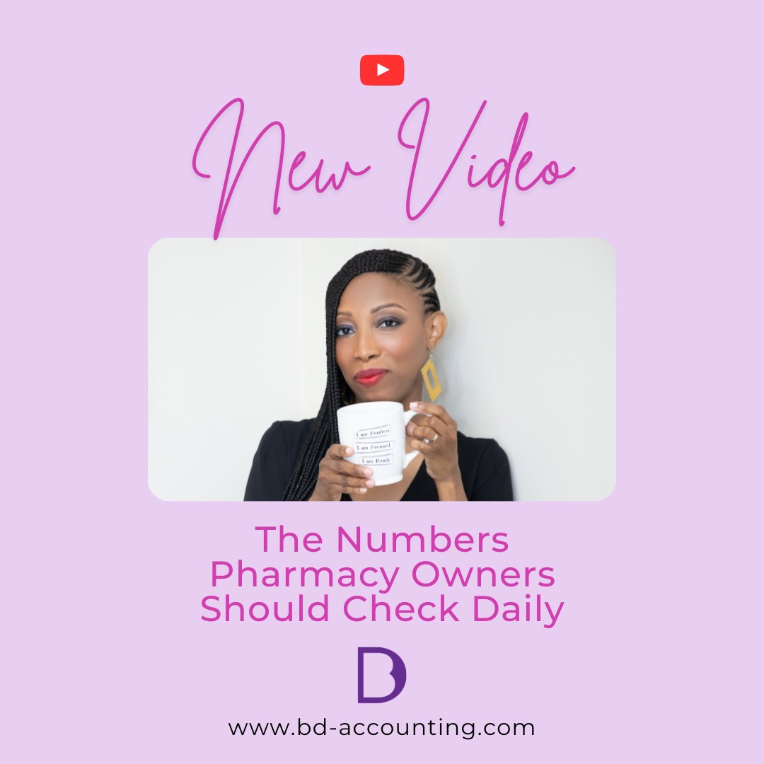 bdaccounting's tweet photo. Watch the video as I answer this question while on Zoom with a potential client - The Numbers Pharmacy Owners Should Check Daily https://t.co/q1a44mM6kf #pharmacyaccountant #pharmacyaccountants #pharmacyaccounting #pharmacyaccountingexperts #bdaccounting https://t.co/JZif7Y4wVa