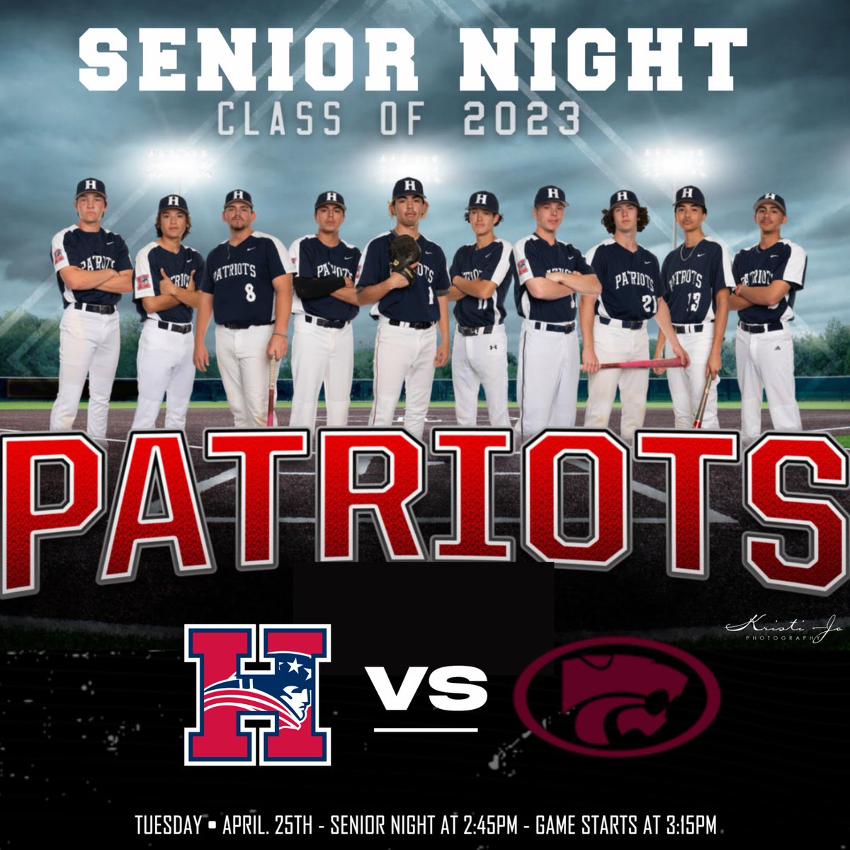 Our Patriots take on the Wildcats for today's SENIOR NIGHT!! 

#hhspatriotathletics
Image: @kristijophotography