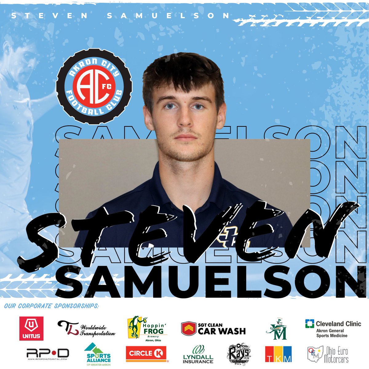 Akron City FC is excited to announce that local product, Steven Samuelson, will be joining the team for the 2023 Season!

Samuelson is from Medina and attended Medina High School (@beesboyssoccer) where he was a four year letter winner and a member of the 2018 State Championship