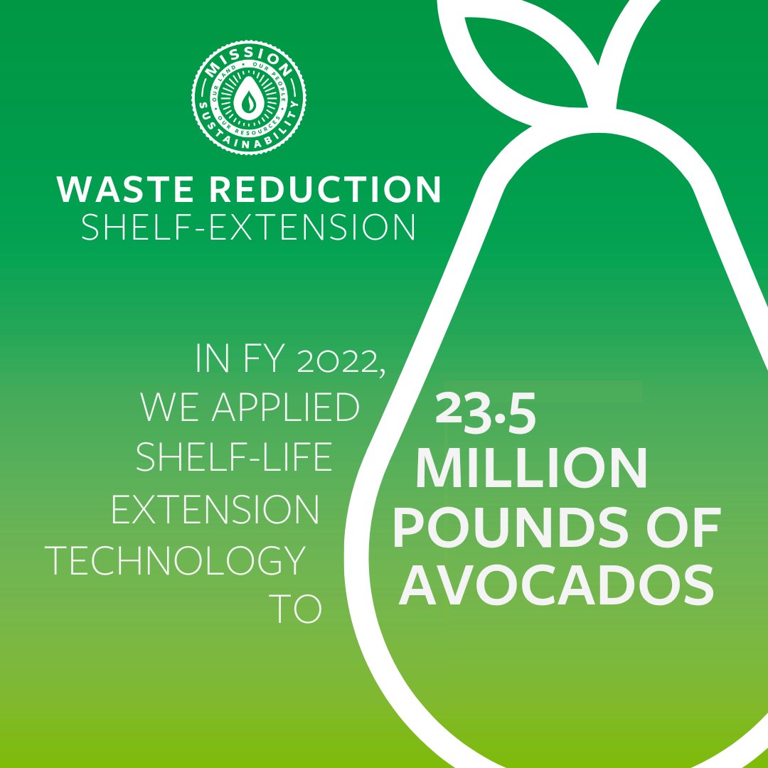 At Mission, we actively pursue strategies to reduce the waste of our products. By extending the shelf-life of our fruit, we can promote a longer-lasting consumption period and reduced spoilage. #WasteReduction #Sustainability #EarthMonth