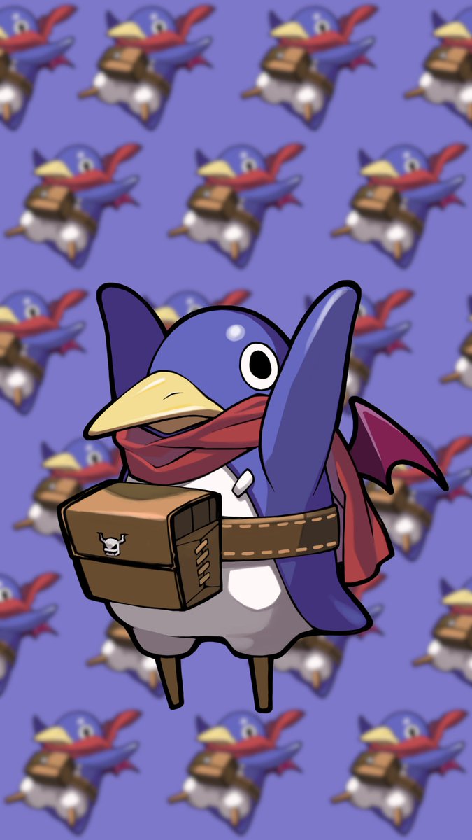 To celebrate #WorldPenguinDay, here are some Prinny phone wallpapers for you doods! 🐧