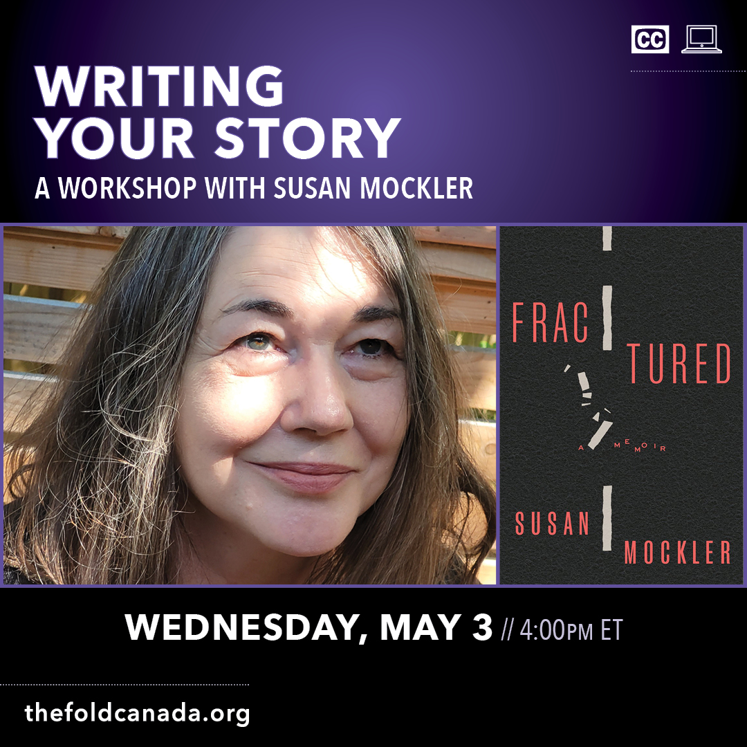 TheFOLD_'s tweet photo. Memoir writers everywhere! Don't miss this virtual FOLD workshop on Wednesday May 3 at 4pm ET: WRITING YOUR STORY with @Smock18, acclaimed author of the memoir FRACTURED.
Get your festival pass today at https://t.co/atYpbMIERM!
#Fold2023 #DiverseCanLit #DisabilityLit https://t.co/GiF8p584XU