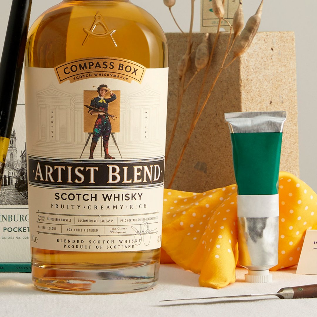 CompassBox's tweet photo. Artist Blend was made to be enjoyed creatively.

Sip it neat. Pour it over ice. Experience it in a highball. Experiment in a cocktail.

We invite you to enjoy it your way.

Let your imagination run free. https://t.co/Q7dEuADTXO