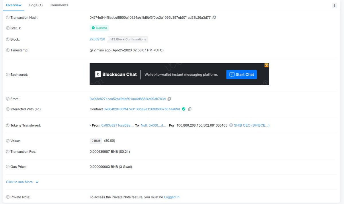 🔥🔥🔥Buyback Round #2🔥🔥🔥

🔥🔥🔥Today's burn - (23/30): 🔥🔥🔥

bscscan.com/tx/0x574e544f8…