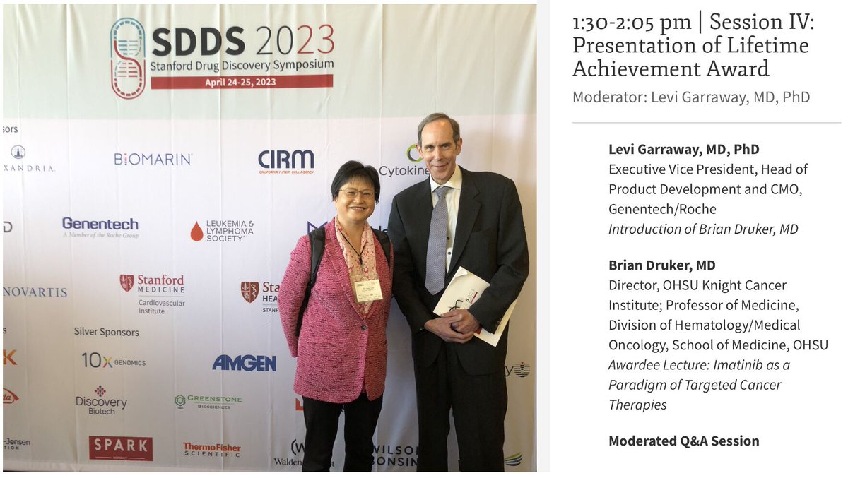 Immune-Onc Therapeutics (@immuneonc) on Twitter photo Today, we will be at the annual Stanford Drug Discovery Symposium. Yesterday, our CEO <a href="/charlene_liao/">Charlene Liao</a> had the pleasure of speaking with Dr. Brian Druker, recipient of the 2023 Stanford Drug Discovery Symposium Lifetime Achievement Award.
If you're at #SDDS2023, please say Hello! Today, we will be at the annual Stanford Drug Discovery Symposium. Yesterday, our CEO <a href="/charlene_liao/">Charlene Liao</a> had the pleasure of speaking with Dr. Brian Druker, recipient of the 2023 Stanford Drug Discovery Symposium Lifetime Achievement Award.
If you're at #SDDS2023, please say Hello!