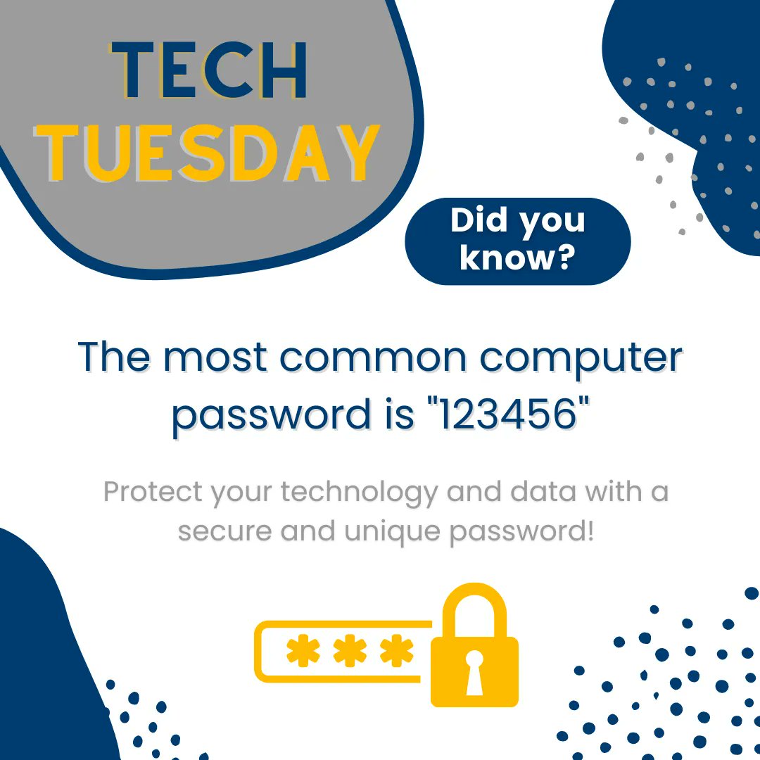 IthacaIT's tweet image. Avoid common or easily guessed passwords! Have unique passwords for each account and utilize lower case, captials and numbers. Strong passwords should be at least 12 characters long.