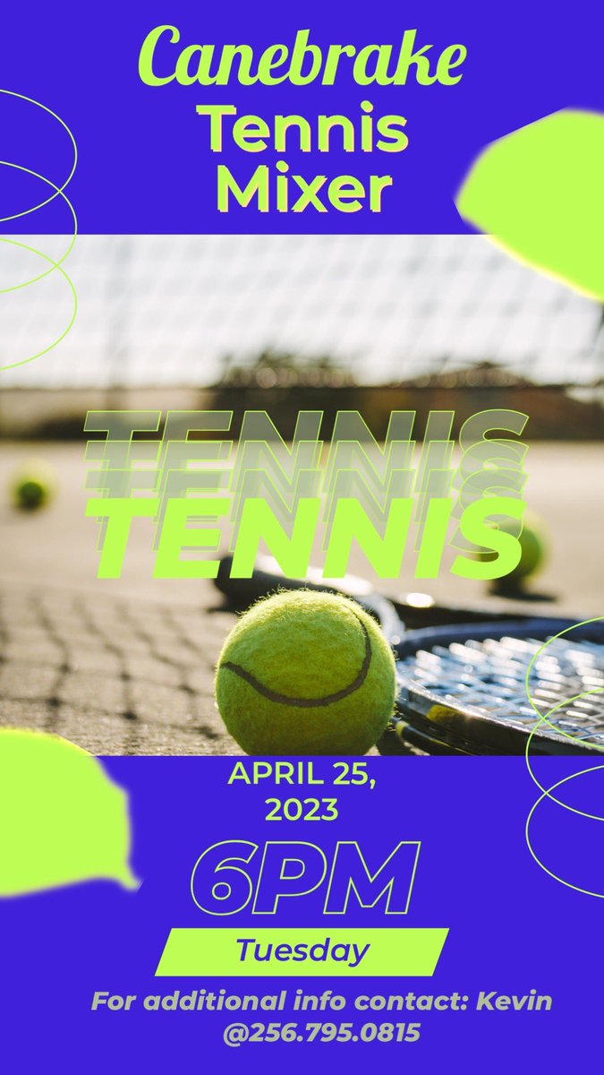 CanebrakeClub's tweet image. 🎾 Canebrake Tennis Mixer — TONIGHT at 6pm!