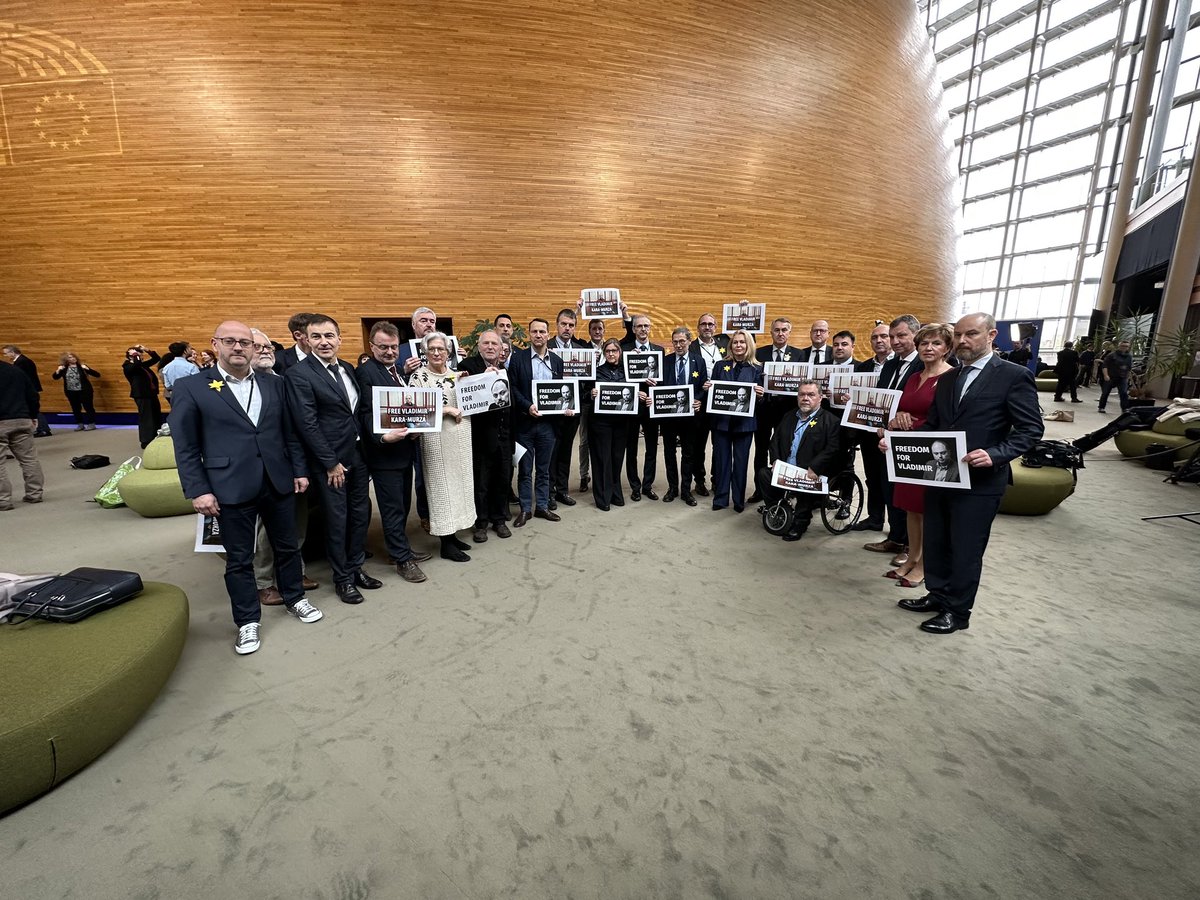 MEPs in massive support action for Vladimir @vkaramurza. #FreeVladimir!