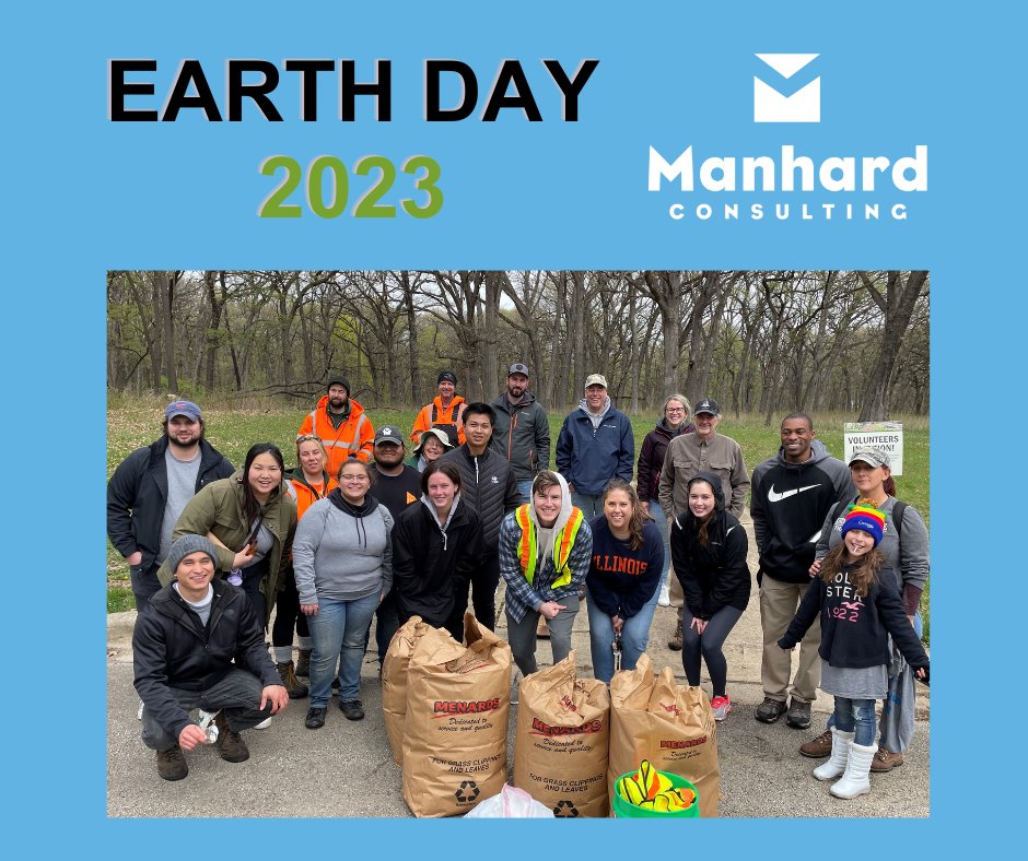 Earth Day is an important reminder that we need to do our part in taking care of the planet. This wonderful gang took to Bemis Woods Forest Preserve in Westchester, IL to remove invasive brush and pick up litter.  #earthday2023 #lifeatmanhard #environment