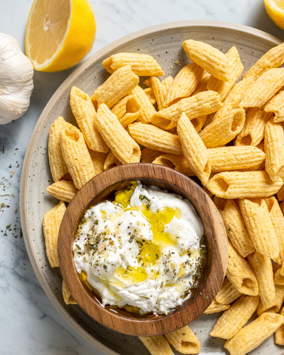Our dip du jour is lemon garlic. What's yours?

#pastasnacks #eatpastasnacks #pasta #healthysnack #snack #snackfood #pennestraws #GlutenFree #lentils #whitebean #snackattack #healthysnacking #penne #straws #lemon #garlic #dip
