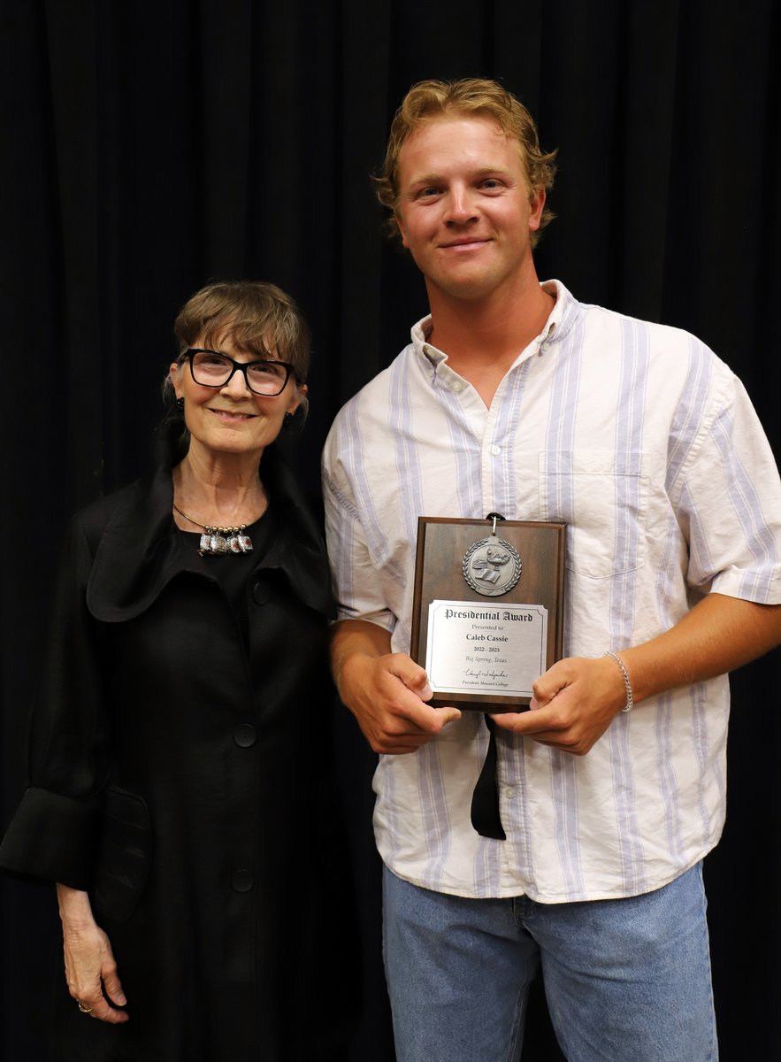 Last week our own Caleb Cassie received the Howard College Presidential Award for Outstanding Student of the Year. Caleb was nominated by multiple faculty members based off of his student engagement on campus, grades, character, and leadership. Congratulations Caleb!