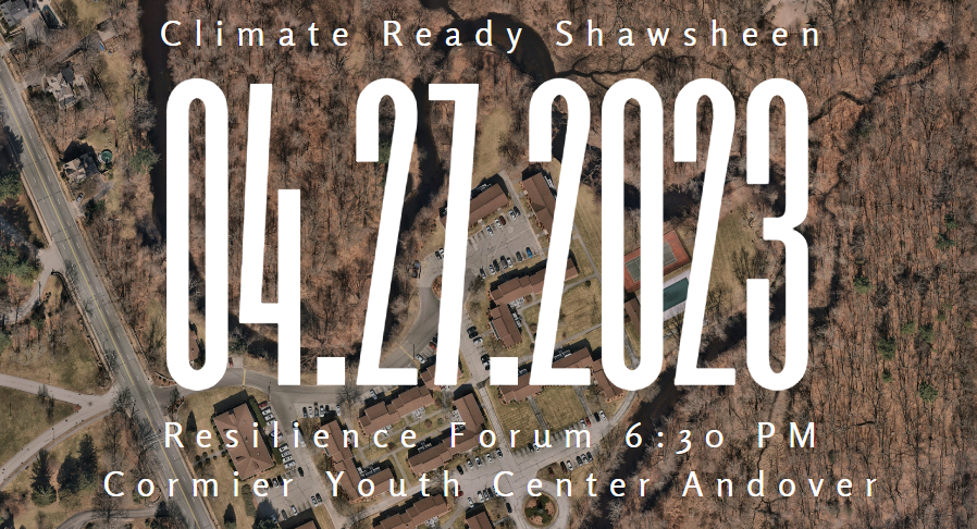 Join us at the Resilience Forum this Thursday 6:30 PM to hear updates from Andover's Municipal Vulnerability Preparedness Shawsheen flood resilience grant. Parents welcomed; register for Andover Youth Services supervised kid zone (ages 8-12) onsite forms.gle/mDe7NramL3yVFy…