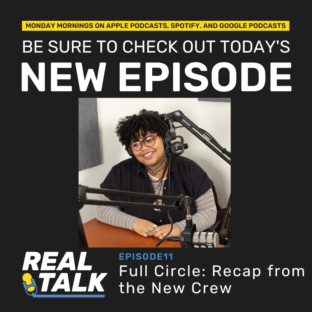 realtalkscsu's tweet photo. NEW EPISODE OUT NOW!!! // Full Circle: Recap from the New Crew

Saieda, Danielle, Zoe and KC reflect on the season, some of their favorite moments, and talk about what it takes to be a podcaster 

Link in the bio! https://t.co/n9uQYur1Tu