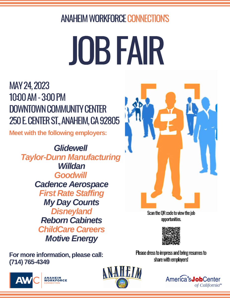 AWConnection's tweet image. Attention job seekers! Meet with the following employers to land a career job. Please dress to impress and bring resumes to share with the employers! 
#AWConnection #JobFair #Opportunities