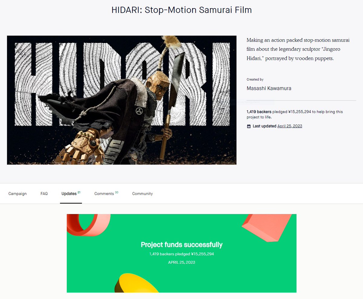 dwarf studios on Twitter "RT catsuka "HIDARI StopMotion Samurai