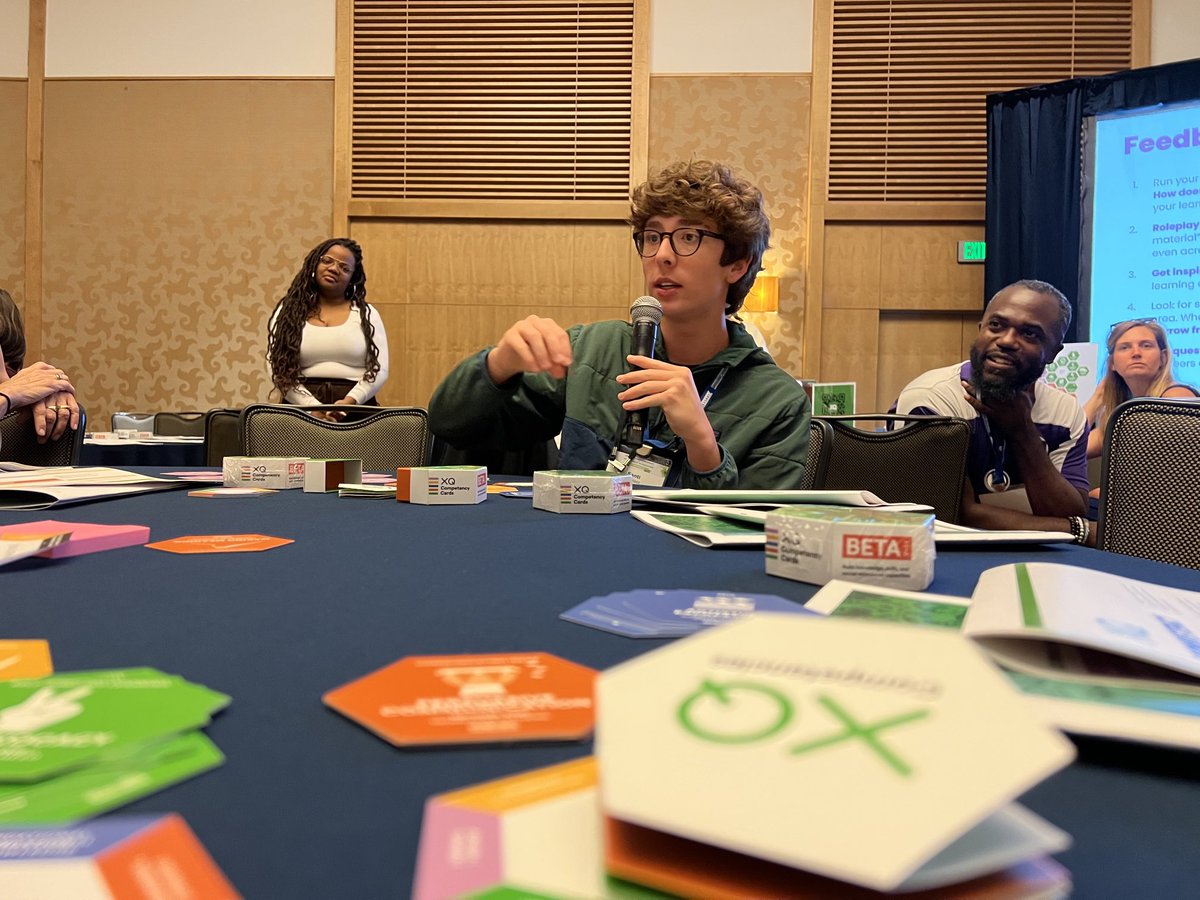 Learning about XQ Competencies from Santi Arbelaez, an incredible 10th grader from Crosstown High School! #CarnegieSummit2023 ⁦<a href="/XQAmerica/">XQ</a>⁩ ⁦<a href="/Getting_Smart/">Getting Smart</a>⁩