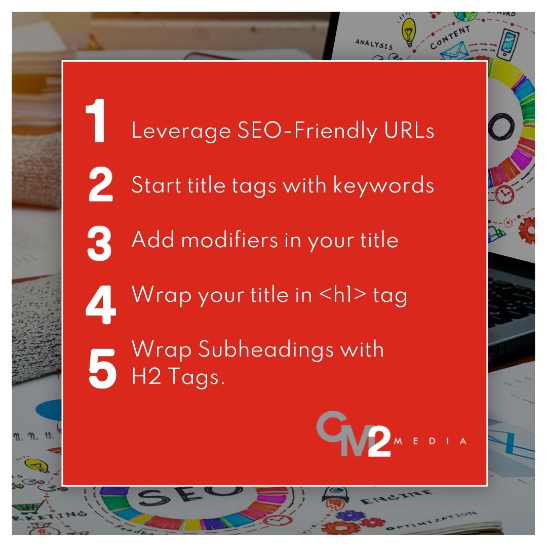 Good SEO means better page traffic and higher chances of selling your products and services. 

Not sure where to get started? Visit cm2media.ca to talk to our team!

#CM2media #Marketing #Media #Burlington #BurlON #Oakville #DigitalMarketing #B2b #B2C